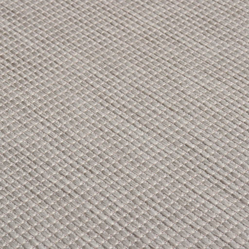 Outdoor-Teppich Flachgewebe 120x170 cm Taupe