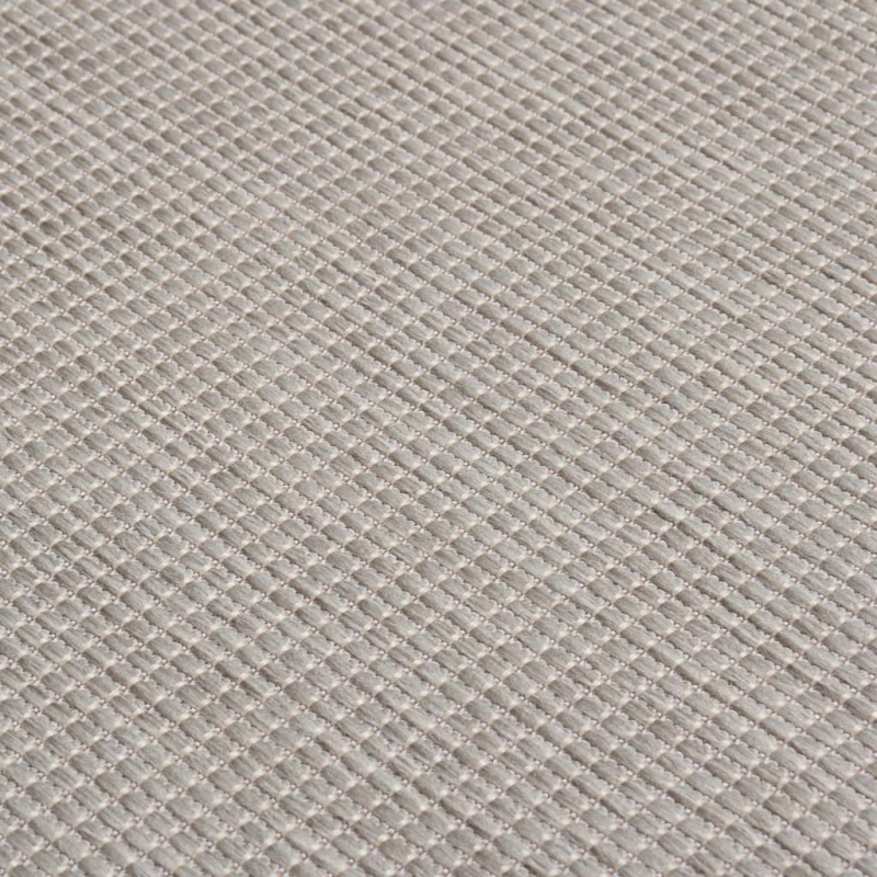 Outdoor-Teppich Flachgewebe 140x200 cm Taupe