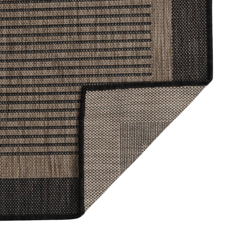 Outdoor-Teppich Flachgewebe 80x250 cm Dunkelbraun