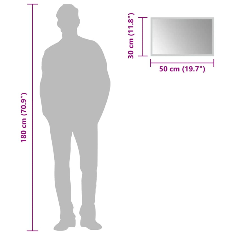 LED-Badspiegel 50x30 cm