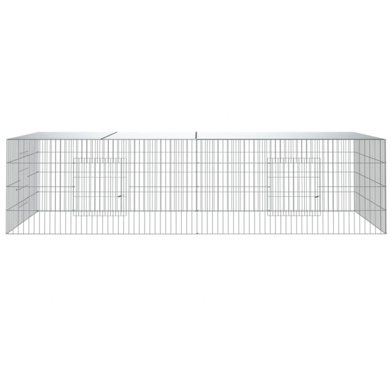 Kaninchenkäfig 2 Paneele 220x110x55 cm Verzinktes Eisen