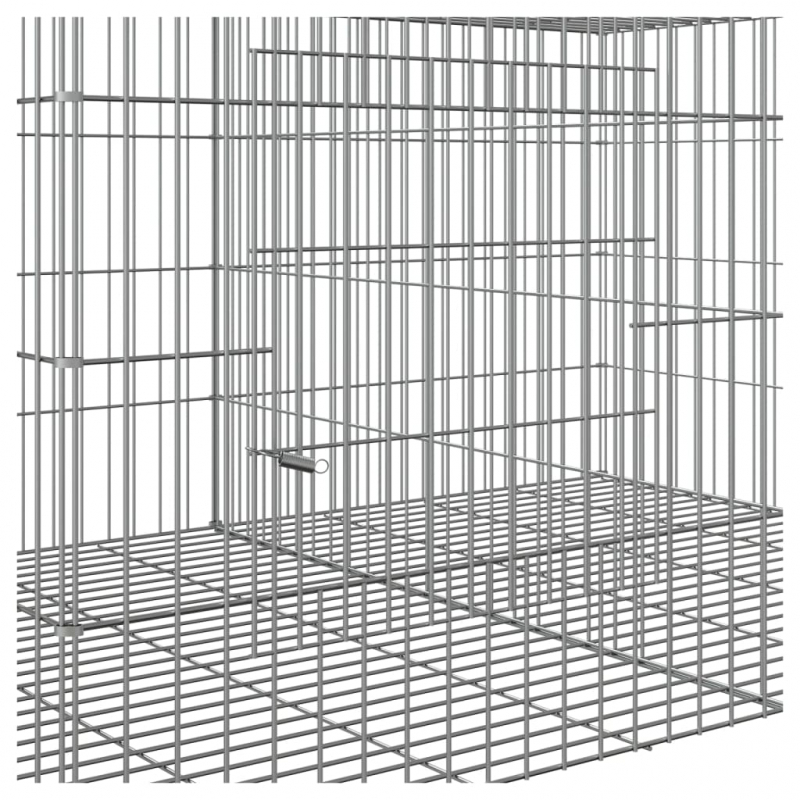 Kaninchenkäfig 2 Paneele 110x79x54 cm Verzinktes Eisen