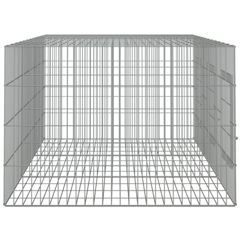 Kaninchenkäfig 3 Paneele 163x79x54 cm Verzinktes Eisen