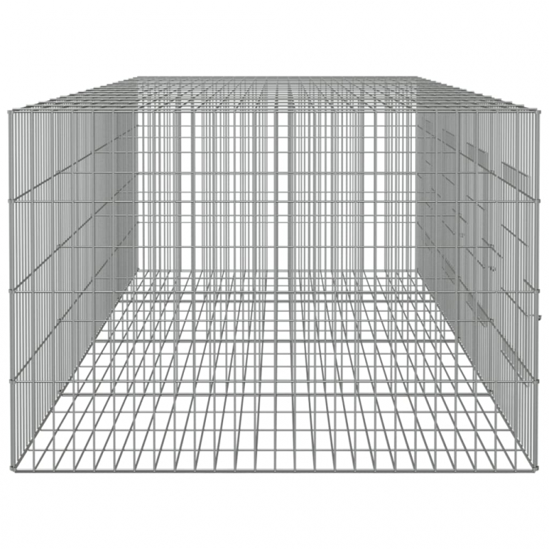 Kaninchenkäfig 4 Paneele 217x79x54 cm Verzinktes Eisen