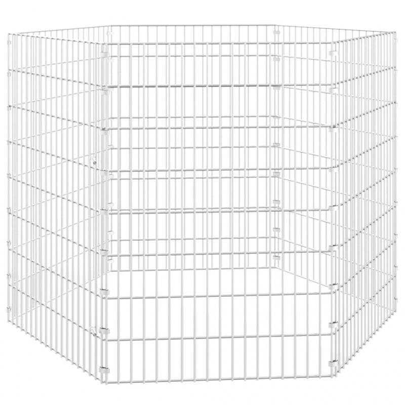 Freilaufgehege 6-teilig 54x80 cm Verzinktes Eisen