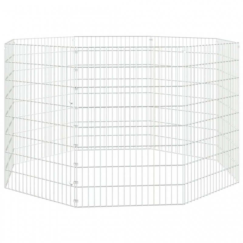 Freilaufgehege 8-teilig 54x80 cm Verzinktes Eisen