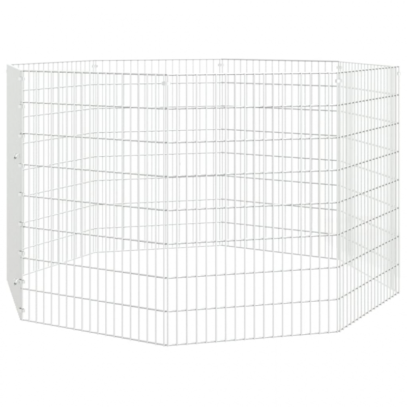Freilaufgehege 8-teilig 54x80 cm Verzinktes Eisen