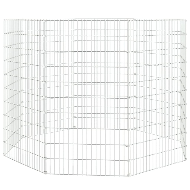 Freilaufgehege 8-teilig 54x100 cm Verzinktes Eisen