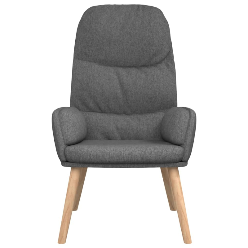 Relaxsessel mit Hocker Hellgrau Stoff