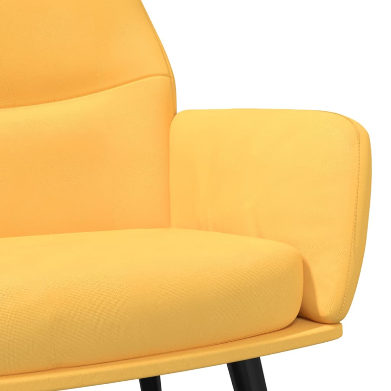 Relaxsessel mit Hocker Senfgelb Stoff