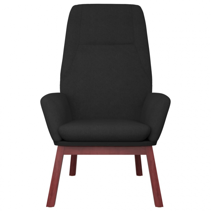 Relaxsessel mit Hocker Schwarz Stoff