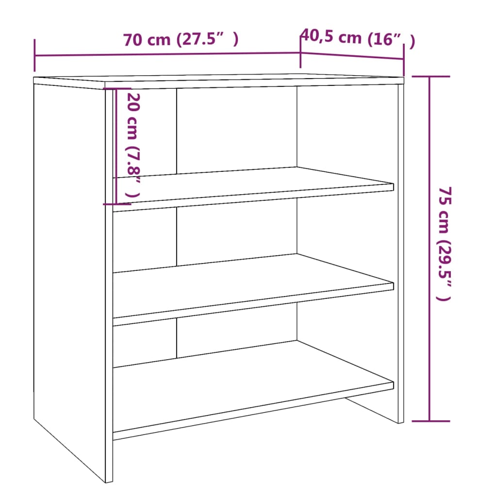 2-tlg. Sideboard Sonoma-Eiche Holzwerkstoff