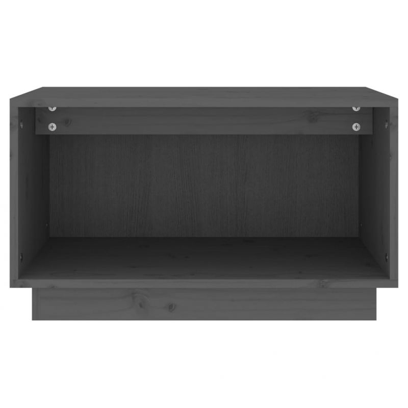 TV-Schrank Grau 60x35x35 cm Massivholz Kiefer