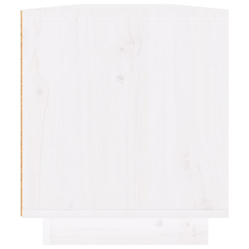 TV-Schrank Weiß 110x34x40 cm Massivholz Kiefer