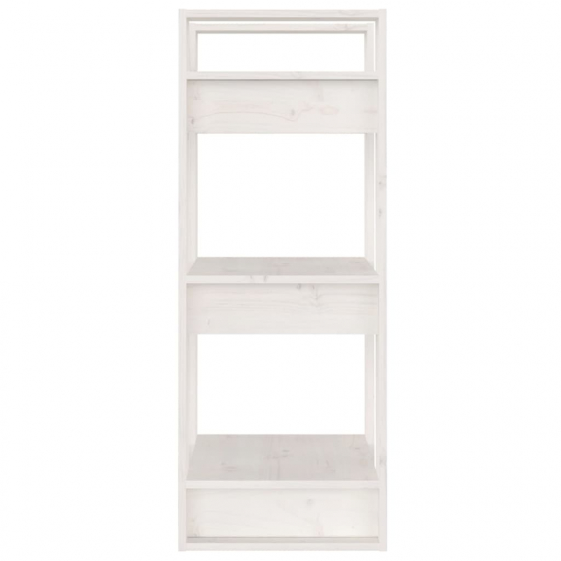 Bücherregal/Raumteiler Weiß 41x35x91 cm Massivholz Kiefer
