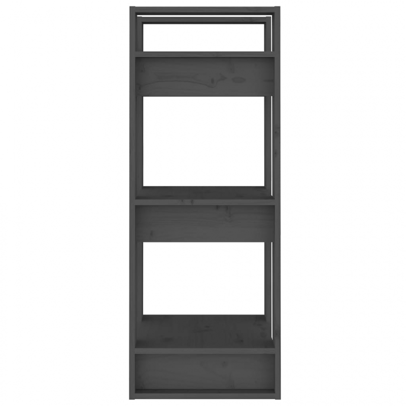 Bücherregal/Raumteiler Grau 41x35x91 cm Massivholz Kiefer