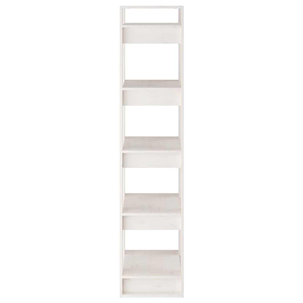 Bücherregal/Raumteiler Weiß 41x35x160 cm Massivholz Kiefer