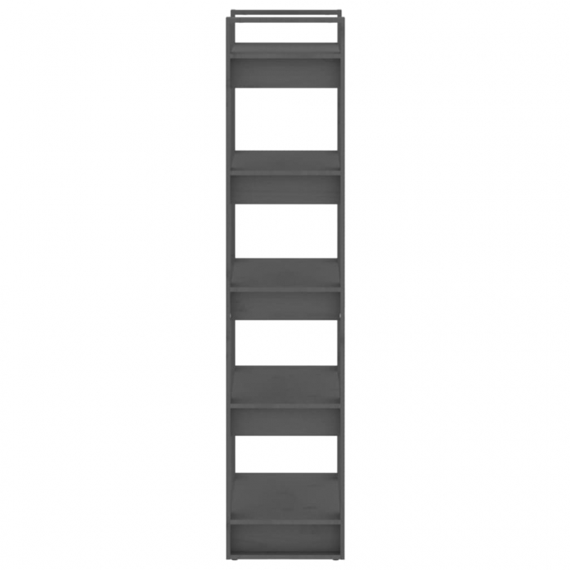 Bücherregal/Raumteiler Grau 60x35x160 cm Massivholz