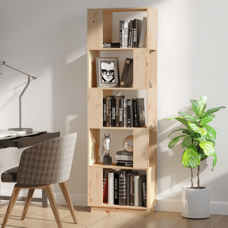 Bücherregal/Raumteiler 51x25x163,5 cm Massivholz Kiefer