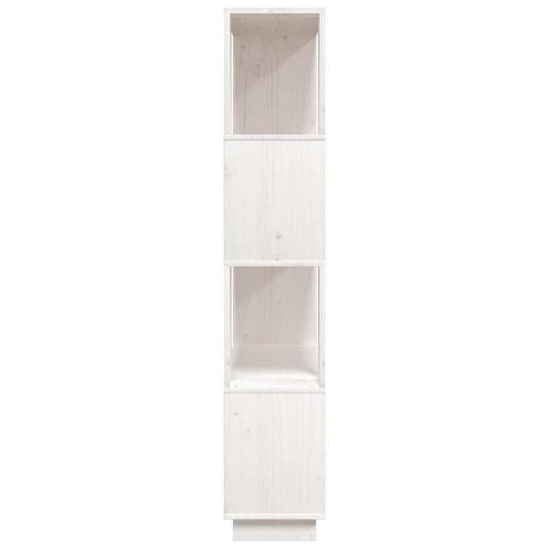 Bücherregal/Raumteiler Weiß 80x25x132 cm Massivholz Kiefer