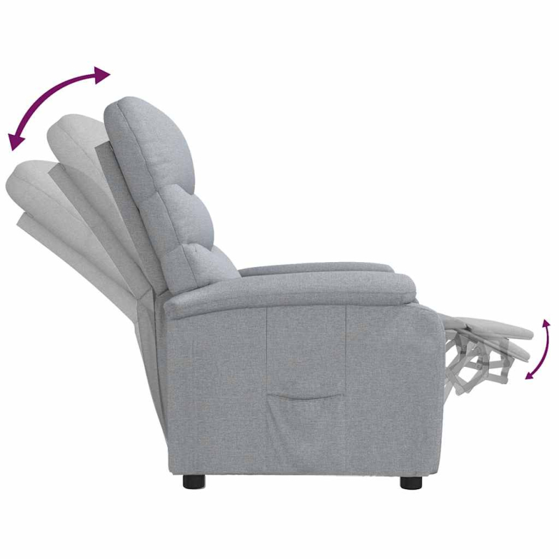 Relaxsessel Hellgrau Stoff