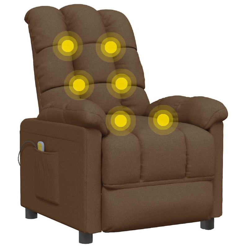 Massagesessel Braun Stoff