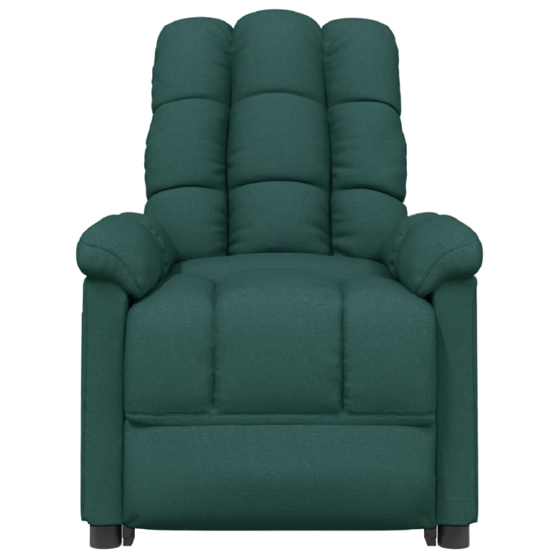Massagesessel Dunkelgrün Stoff