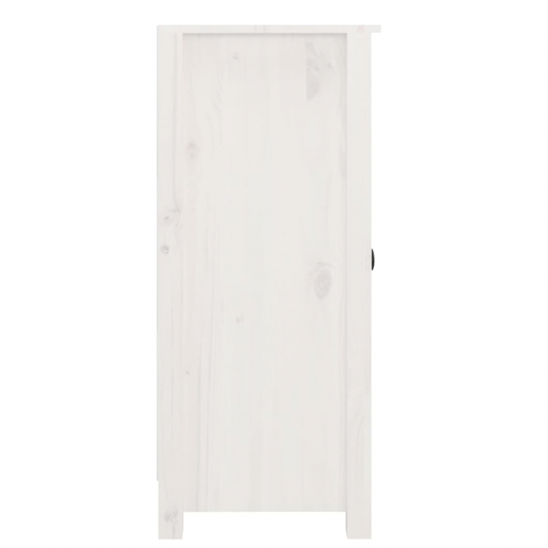 Sideboards 2 Stk. Weiß 39x35x80 cm Massivholz Kiefer