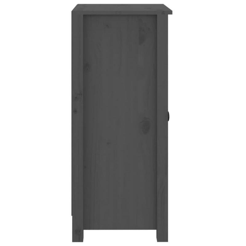 Sideboards 2 Stk. Grau 39x35x80 cm Massivholz Kiefer