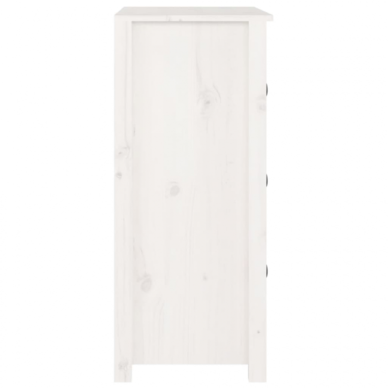 Sideboard Weiß 70x35x80 cm Massivholz Kiefer