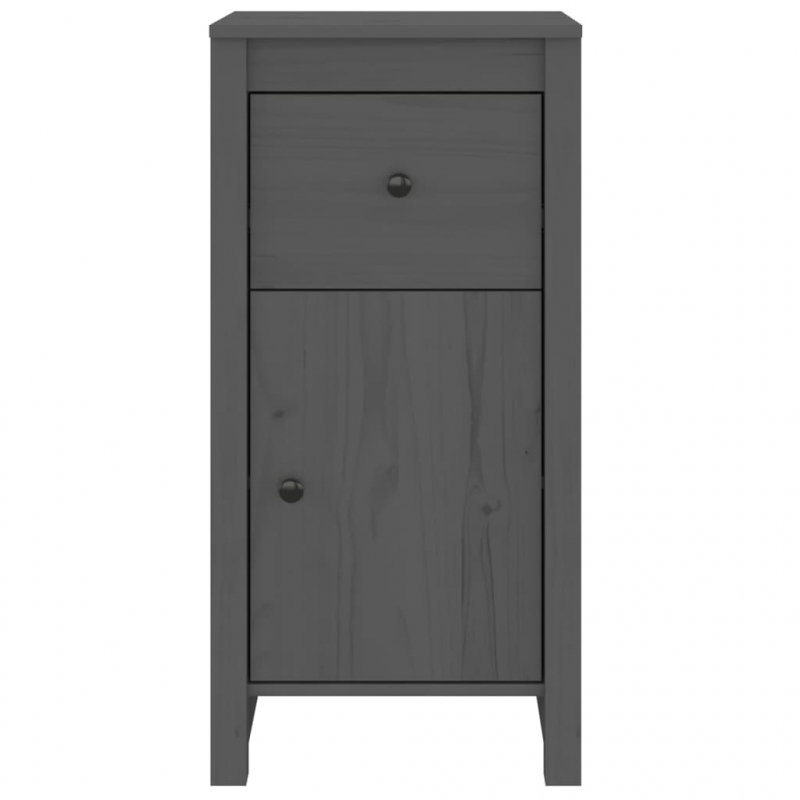 Sideboard Grau 40x35x80 cm Massivholz Kiefer