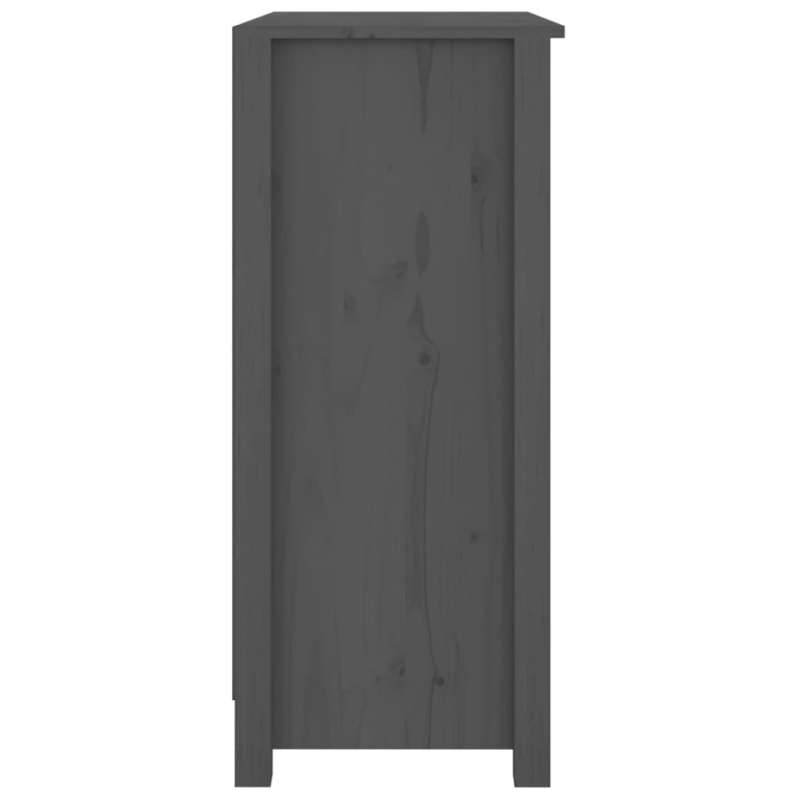 Sideboard Grau 70x35x80 cm Massivholz Kiefer