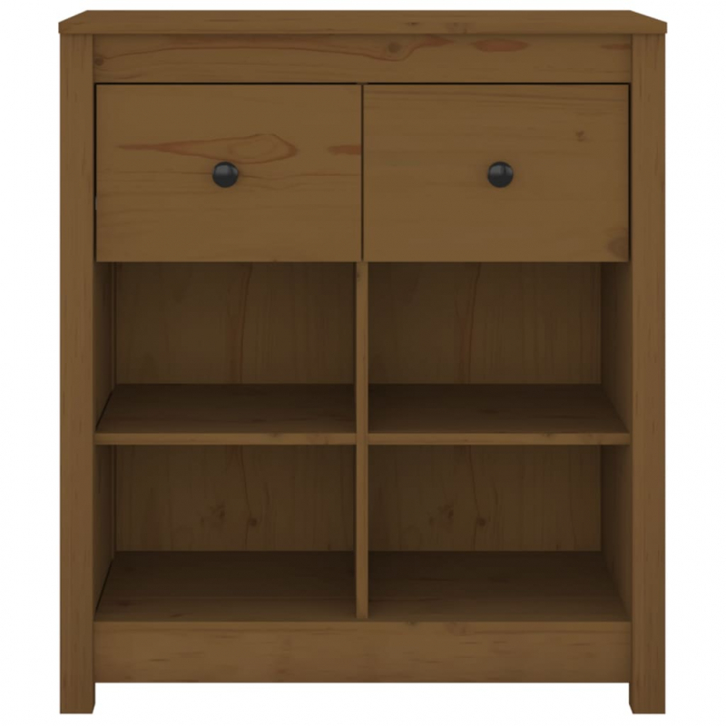 Sideboard Honigbraun 70x35x80 cm Massivholz Kiefer