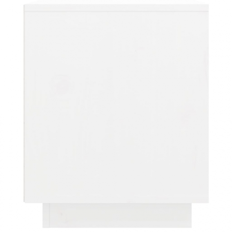 TV-Schrank Weiß 74x35x44 cm Massivholz Kiefer