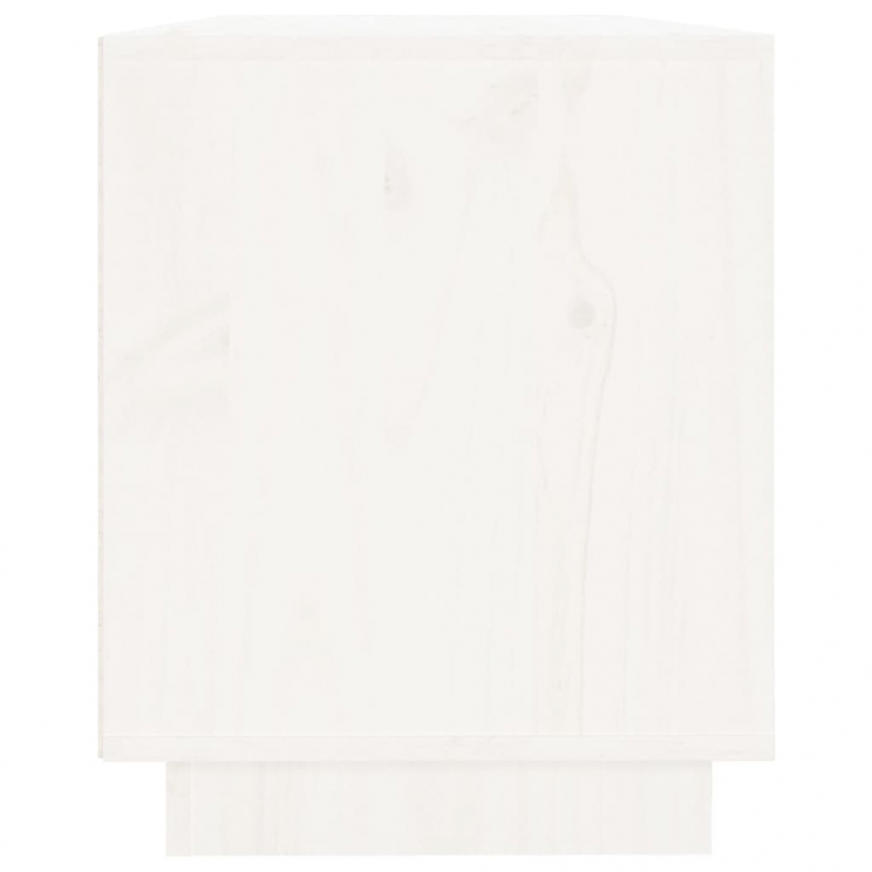 TV-Schrank Weiß 110,5x35x44 cm Massivholz Kiefer