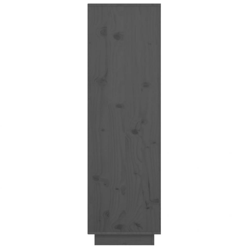 Highboard Grau 38x35x117 cm Massivholz Kiefer