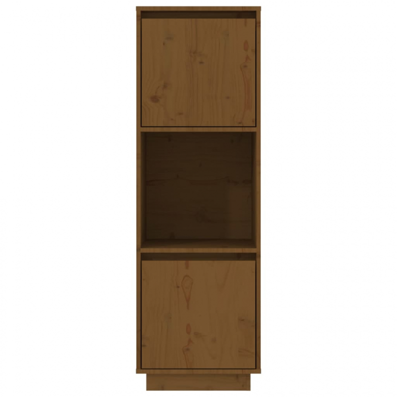 Highboard Honigbraun 38x35x117 cm Massivholz Kiefer