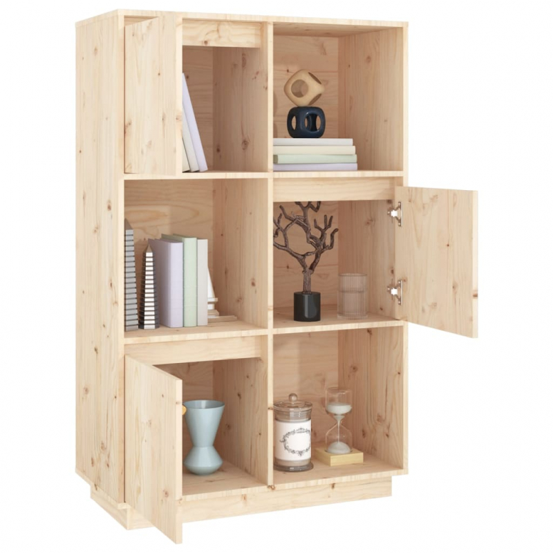 Highboard 74x35x117 cm Massivholz Kiefer