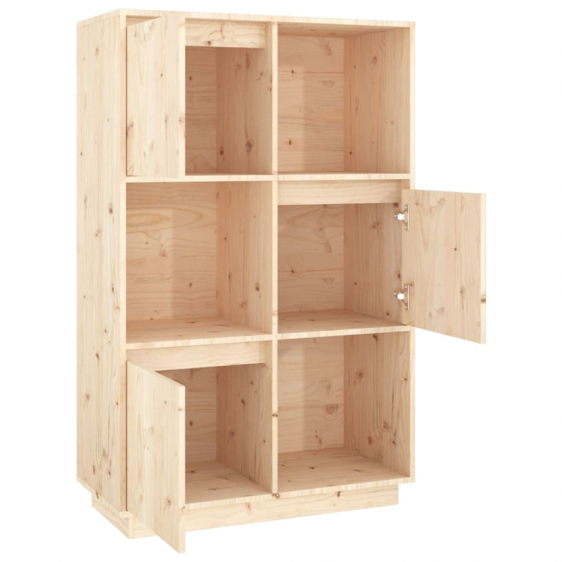 Highboard 74x35x117 cm Massivholz Kiefer