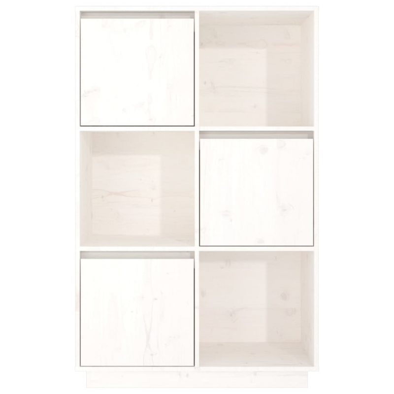 Highboard Weiß 74x35x117 cm Massivholz Kiefer