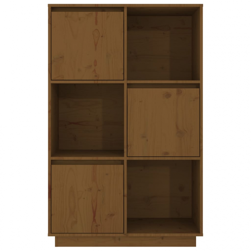 Highboard Honigbraun 74x35x117 cm Massivholz Kiefer