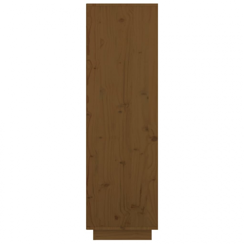 Highboard Honigbraun 74x35x117 cm Massivholz Kiefer