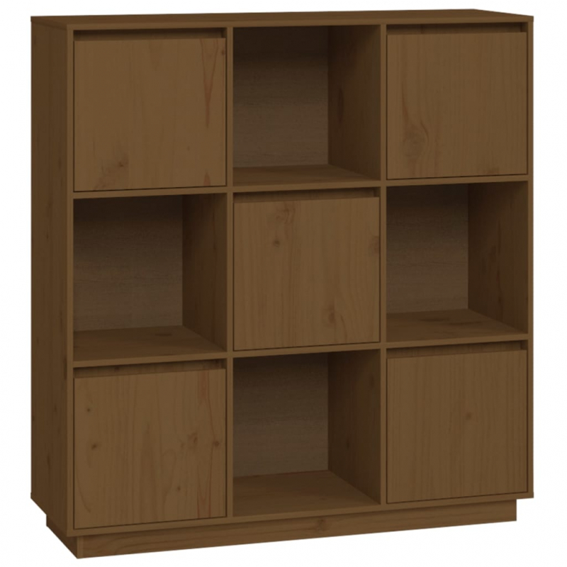 Highboard Honigbraun 110,5x35x117 cm Massivholz Kiefer