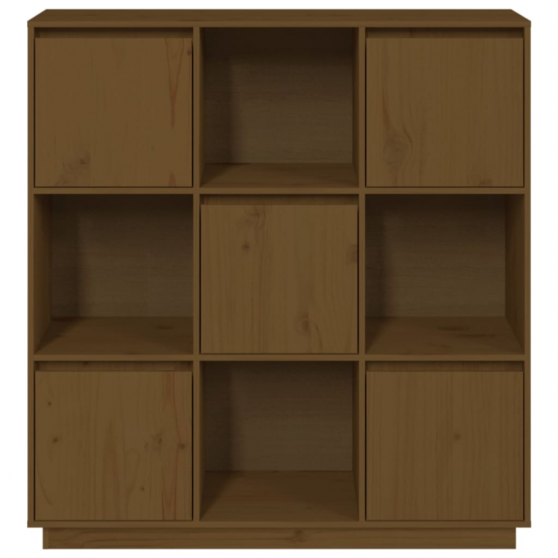 Highboard Honigbraun 110,5x35x117 cm Massivholz Kiefer