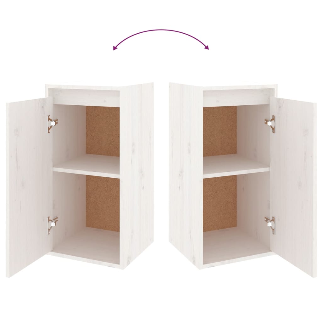 TV-Schränke 2 Stk. Weiß Massivholz Kiefer