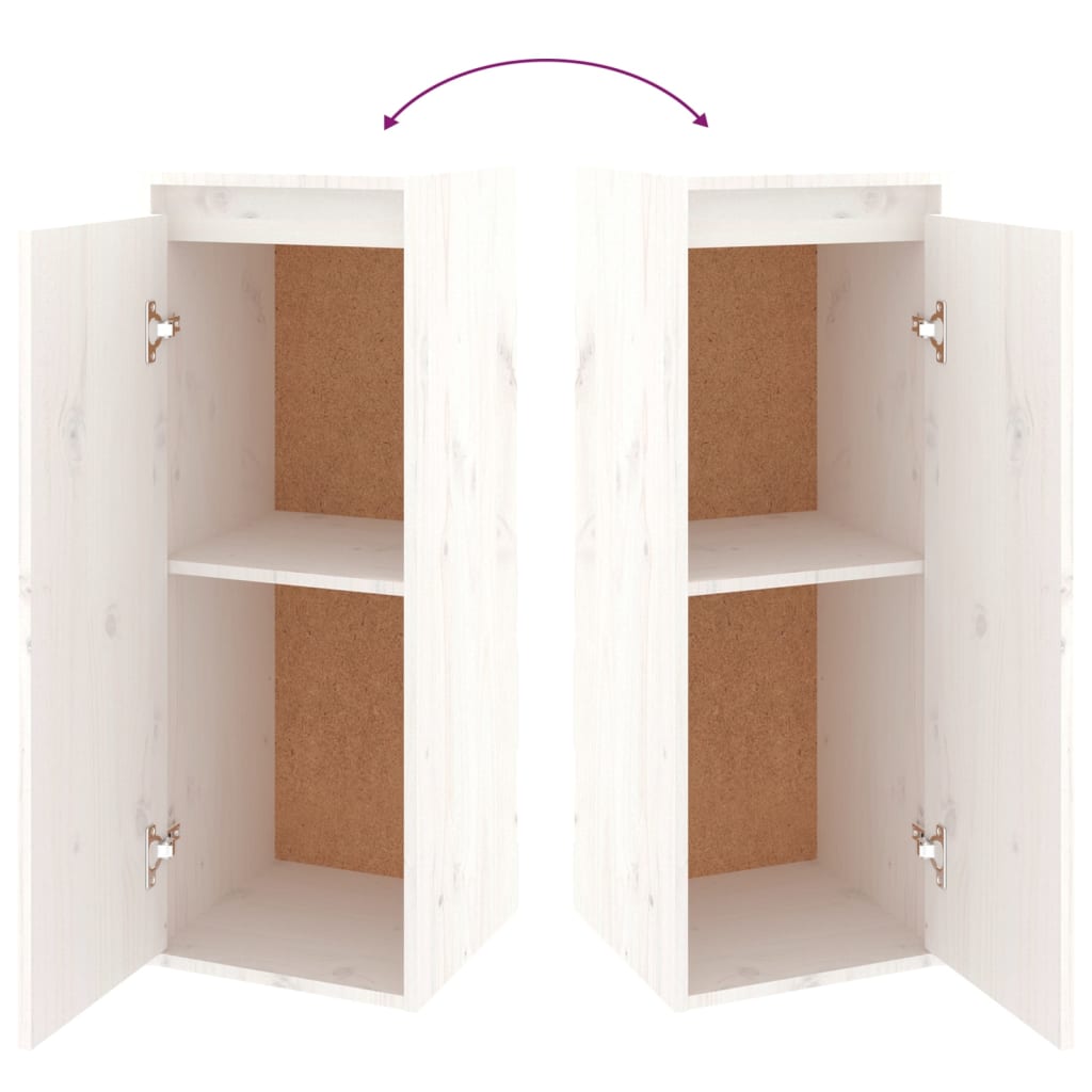 TV-Schränke 3 Stk. Weiß Massivholz Kiefer