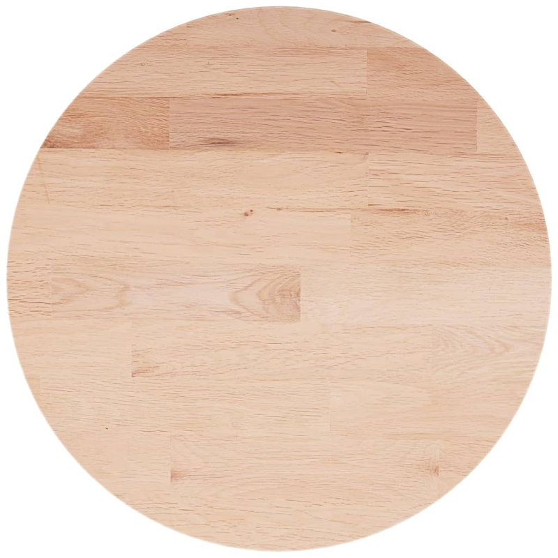 Runde Tischplatte Ø30x1,5 cm Unbehandeltes Massivholz Eiche