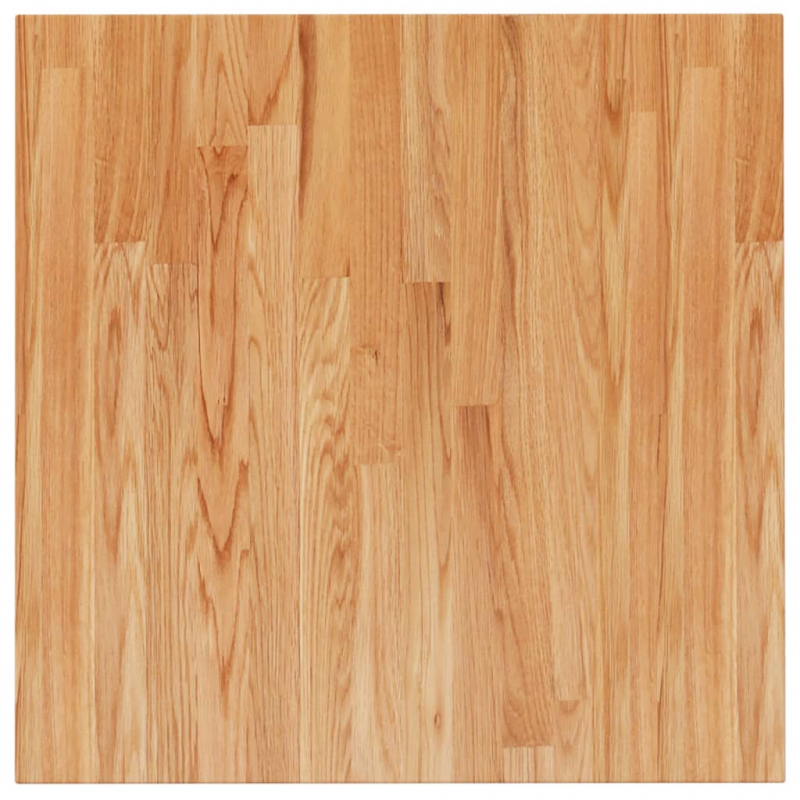 Tischplatte Quadratisch Hellbraun 60x60x4cm Behandelte Eiche