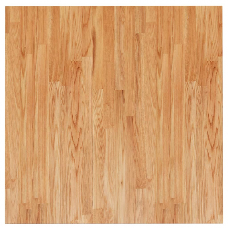 Tischplatte Quadratisch Hellbraun 80x80x4cm Behandelte Eiche