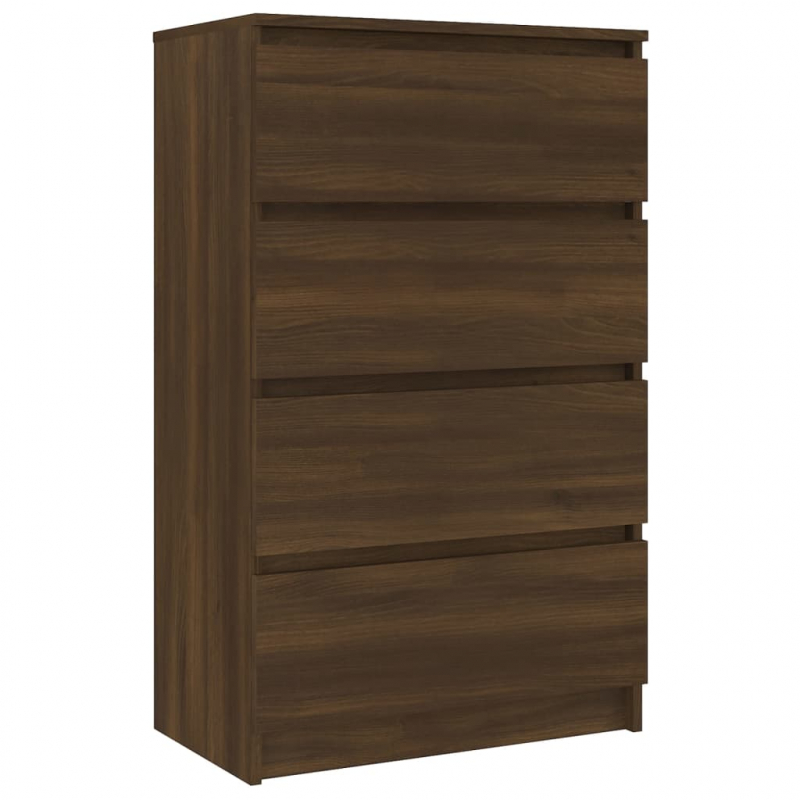 Sideboard Braun Eichen-Optik 60x35x98,5 cm Holzwerkstoff